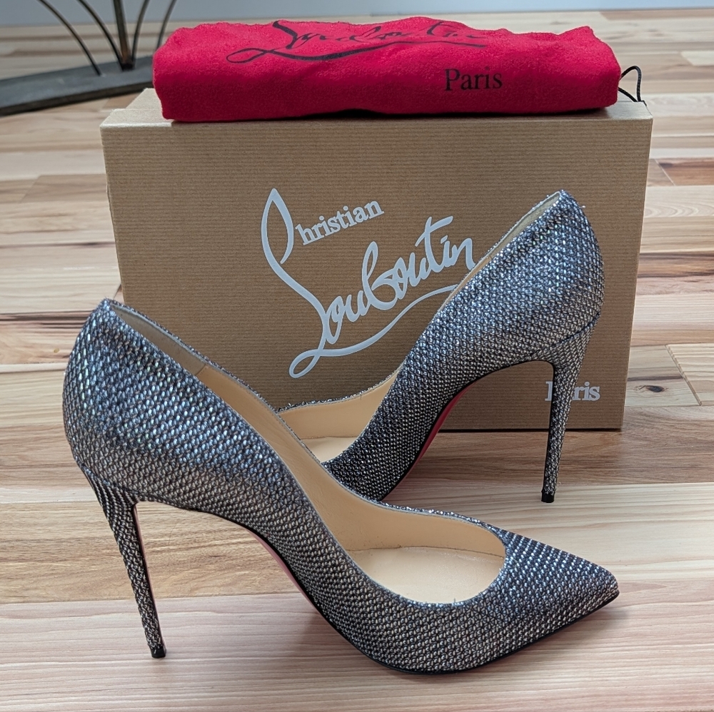 Christian Louboutin Glittering Silver Heels